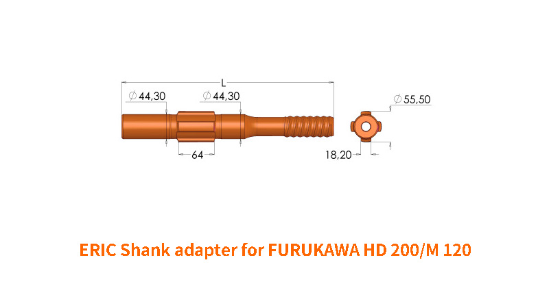 HD 200/M120鑿巖機釬尾